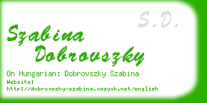 szabina dobrovszky business card